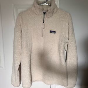 Patagonia Los Gatos Fleece 1/4 Zip Sweater Top Women's Size S Birch White